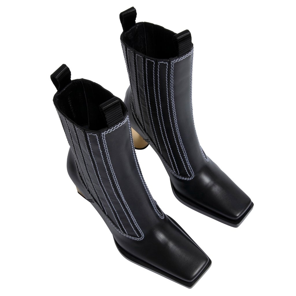 Proenza Schouler (Italy) Square Toe Block Heel Ankle Boots : Us 9 Eu 39